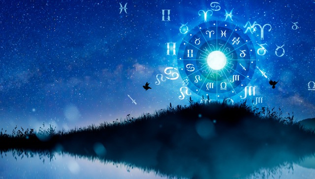 Zodiac wheel. Astrology concept. The power of the universe concept. MKraft Hososkop Guide